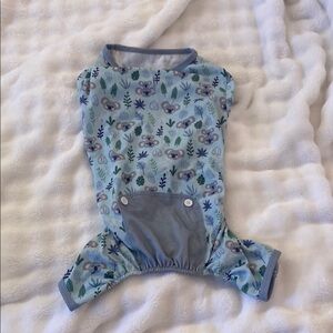 Blue Koala Print Dog Onesie